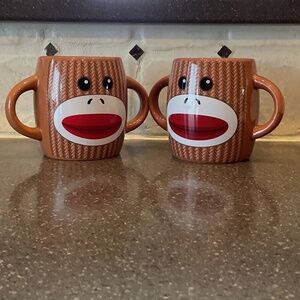 Double Handed Sock Monkey Mug by Galerie x2